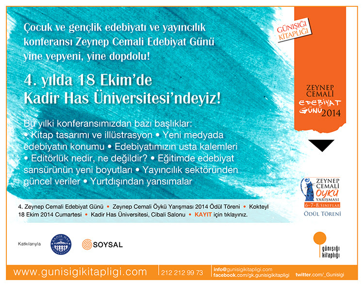 4. Zeynep Cemali Edebiyat Günü 18 Ekim'de Kadir Has Üniversitesi'nde!