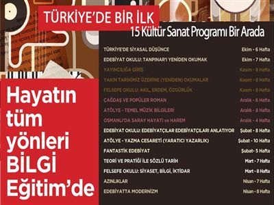 Türkiye'de Bir İlk, 15 Kültür-Sanat Programı Bir Arada