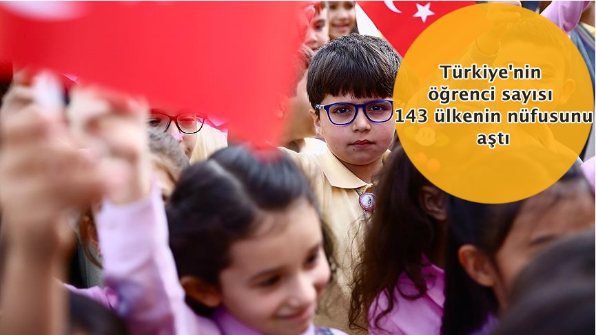 Türkiye'nin öğrenci sayısı 143 ülkenin nüfusunu aştı