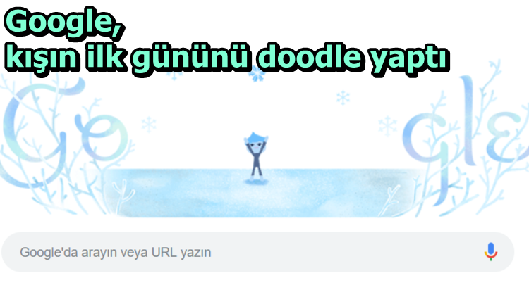 Google, kışın ilk gününü doodle yaptı