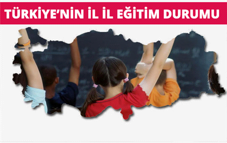 Türkiye'nin Rakamlarla il il Eğitim Durumu