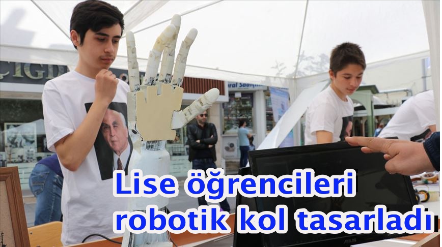 Lise öğrencileri robotik kol tasarladı