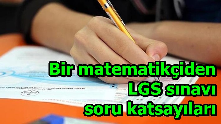 Bir matematikçiden LGS sınavı soru katsayıları