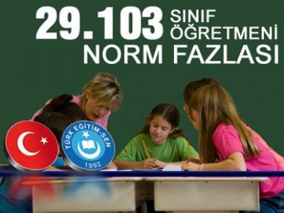 29.103 Sınıf Öğretmeni Norm Fazlası