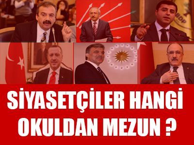 Siyasetçiler Hangi Okuldan Mezun ?