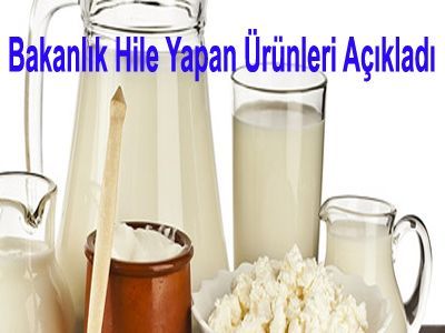 Bakanlık Taklit Süt Ürünleri Açıkladı!