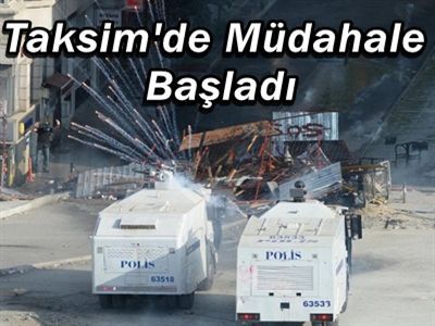 Polis Taksim Meydanı'na Girdi