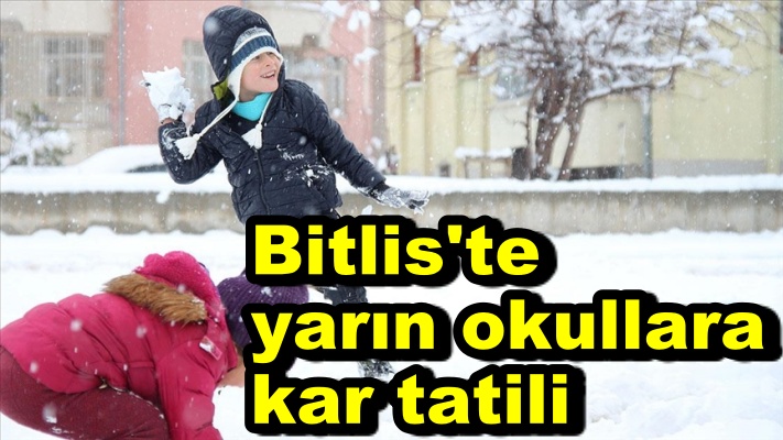 Bitlis'te yarın okullara kar tatili