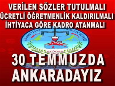 Ataması Yapılmayan Öğretmenler 30 Temmuz’da Ankara’da