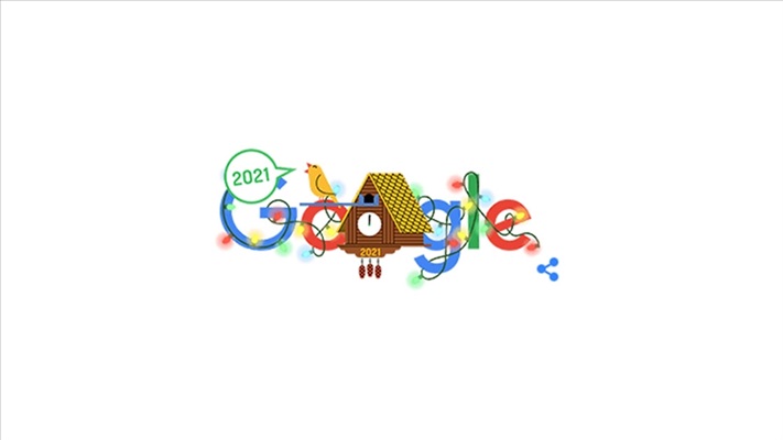 Google, yeni yılı 'doodle' ile kutladı