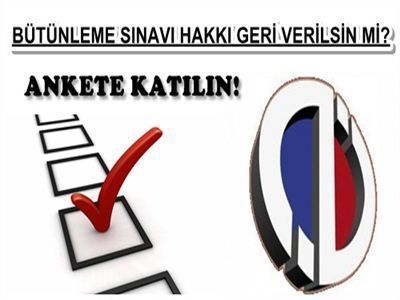 Açıköğretim Öğrencilerine Bütünleme Sınavı Hakkı Geri Verilsin mi?