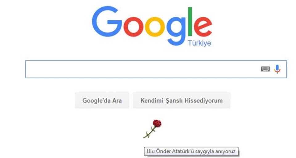 Google, Atatürk'ü unutmadı